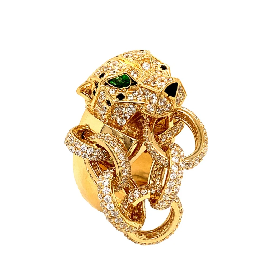Animal Shape 14K 925 Silver Ring Fashion Jewelry Men′s Gift