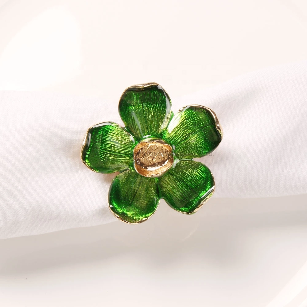 White Flower Napkin Rings for Amazon Supply Flower Napkin Ring for Spring Season Decoration