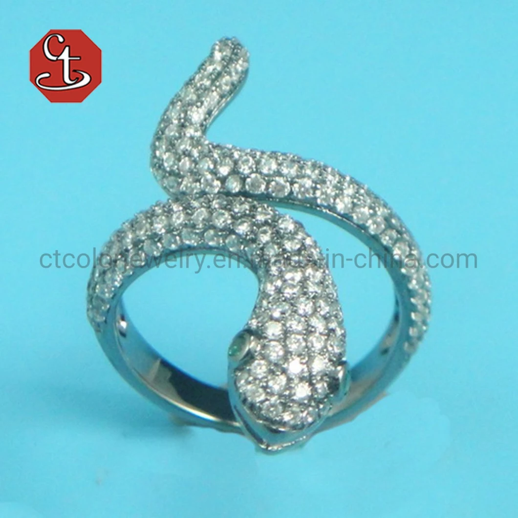 Women′s rings fashion snake zirconia ring high quality animal model jewelry ring