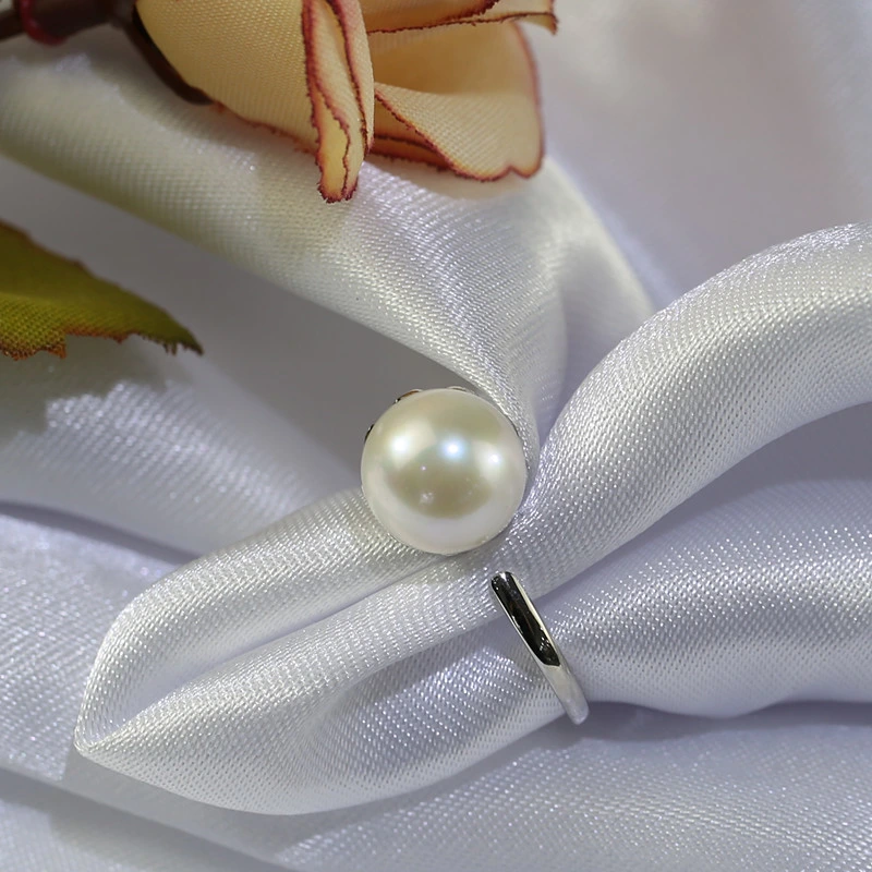 Morning Glory Flower 10.5mm 3A Near Round Wholesale Freshwater Women Pearl Rings