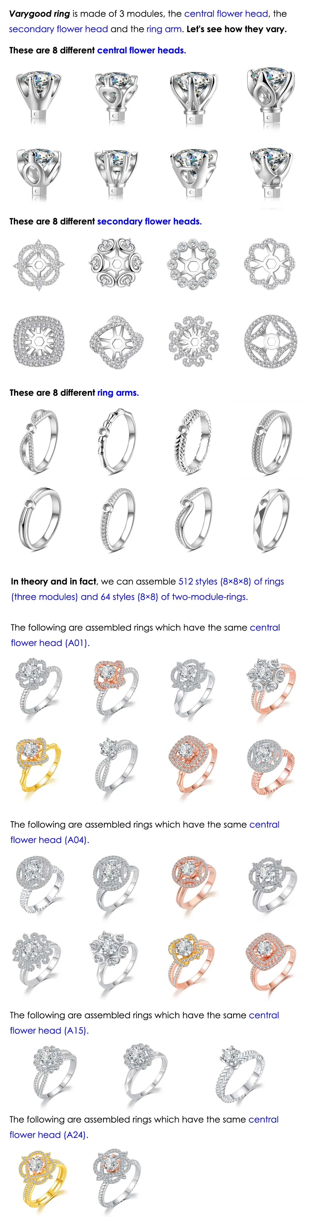 Ring Arm of 14K 18K Gold Diamond Rings for Women Wedding, Engagement, Eternity Jewellery