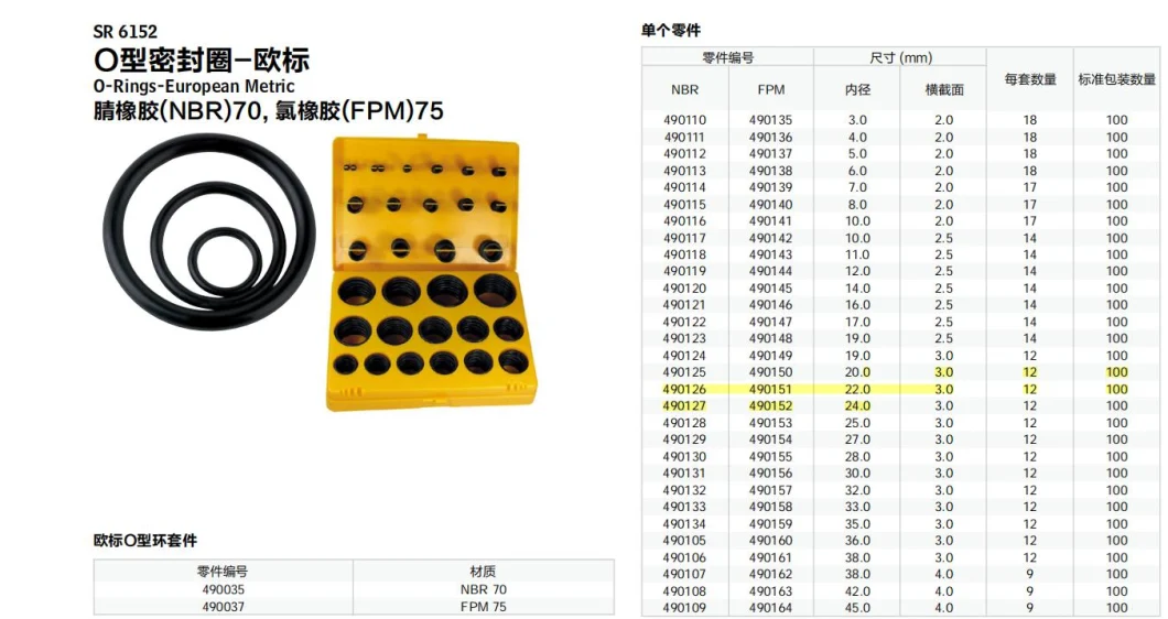 Chinese Supplier Clear Repair Box O-Ring Kit NBR O Ring Kit 5A Black 30 Sizes 90 Duro 382 PCS O-Ring Kit Discount Repair Box Rubber O Ring Set Sealing Replaceme