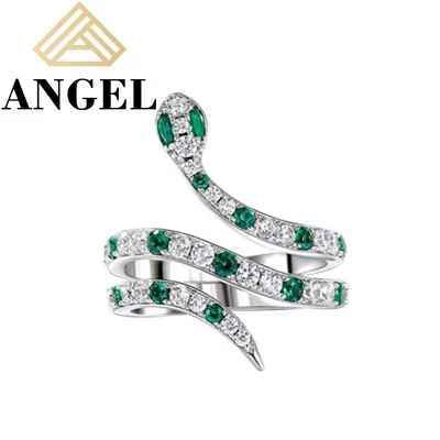 Anello personalizzato all'ingrosso della fabbrica del serpente animale dei nuovi gioielli in argento sterling di modo 925
