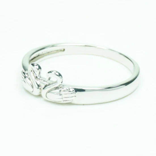 Commercio all'ingrosso di gioielli a cuore con anello di fidanzamento da donna in argento sterling di moda semplice
