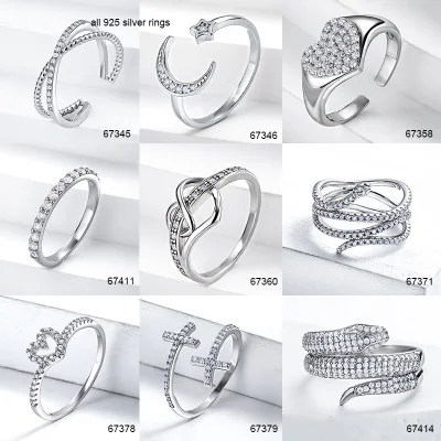 Accessori moda, bigiotteria, anelli personalizzati in argento sterling 925 con CZ, fidanzamento, matrimonio, anelli di promessa per le donne