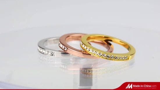 Anello Trinity in argento 925, gioielli di moda, anelli placcati rodio in oro rosa 18 carati