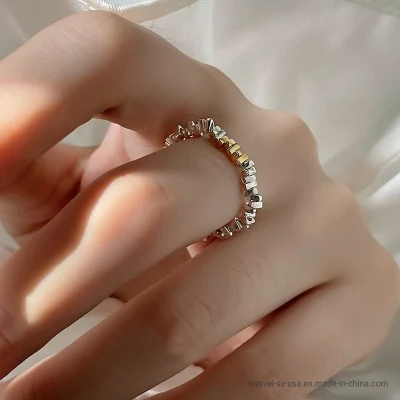 Mini anello sottile con perla artificiale da donna