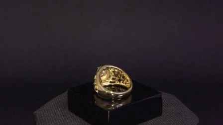 Anello da dito in argento placcato oro 18 carati 14 carati per matrimonio, moda, fidanzamento, design da uomo