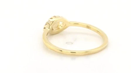 Anelli di zirconi cubici di gioielli di moda in argento sterling 925 di nuovo stile in oro 18 carati con opale diabolico (RG85316)